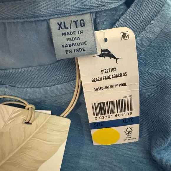 Tommy Bahama Beach Fade Abaco Tee Blue Infinity Pool Pocket Shirt NWT Size XL - Picture 4 of 13